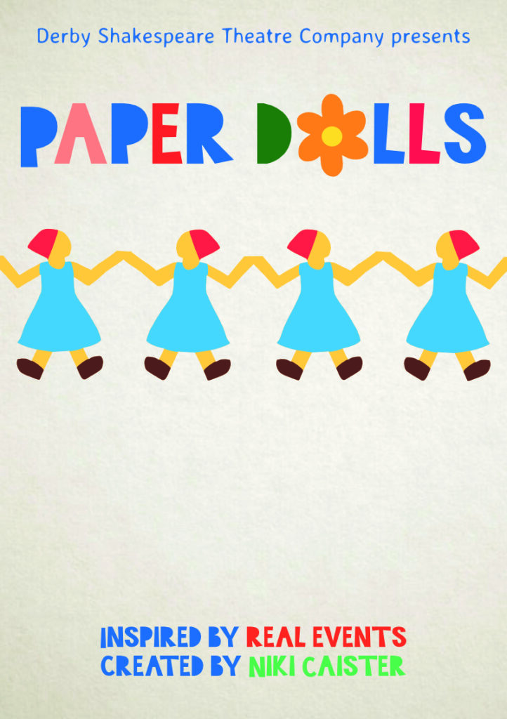 Programme cover for Derby Shakespeare Theatre Company's production of 'Paper Dolls'