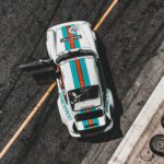 Porsche 911 race car in Martini colours